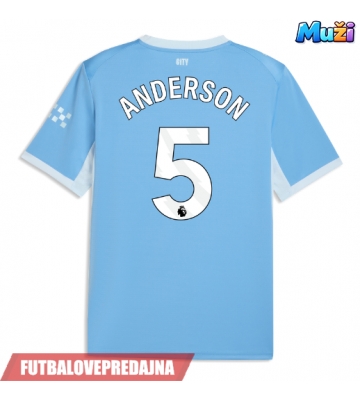 Lacne Muži Futbalové dres Manchester City Elliot Anderson #5 2026-27 Krátky Rukáv - Domáci